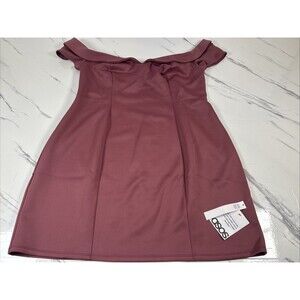ASOS Womens Off Shoulder Mini Dress Pink Size 12